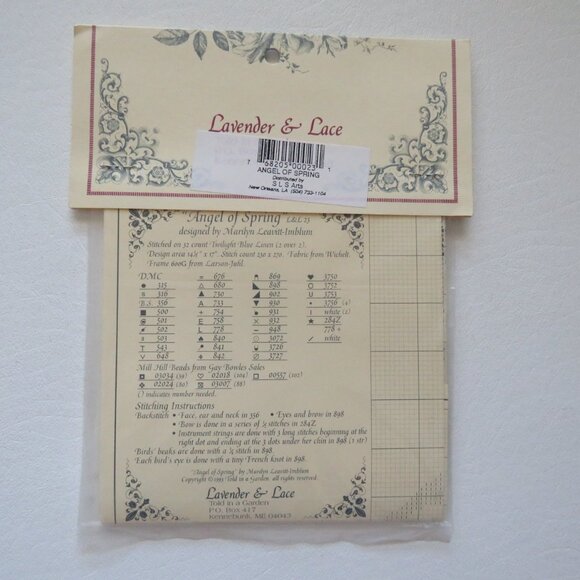 Angel of Spring Lavender & Lace Victorian Designs New Cross Stitch Pattern, 1993 - Picture 3 of 3